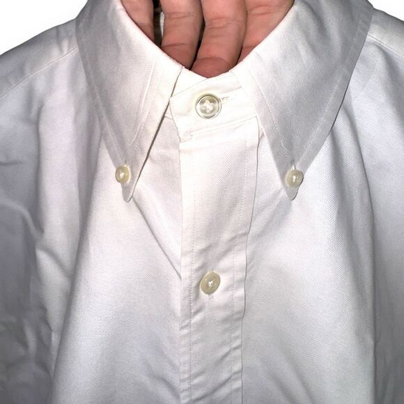 80sPolo Ralph Lauren White “The Big Oxford” Shirt Size L - Picture 3 of 8